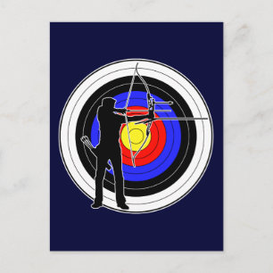 Archery & target 01 postcard