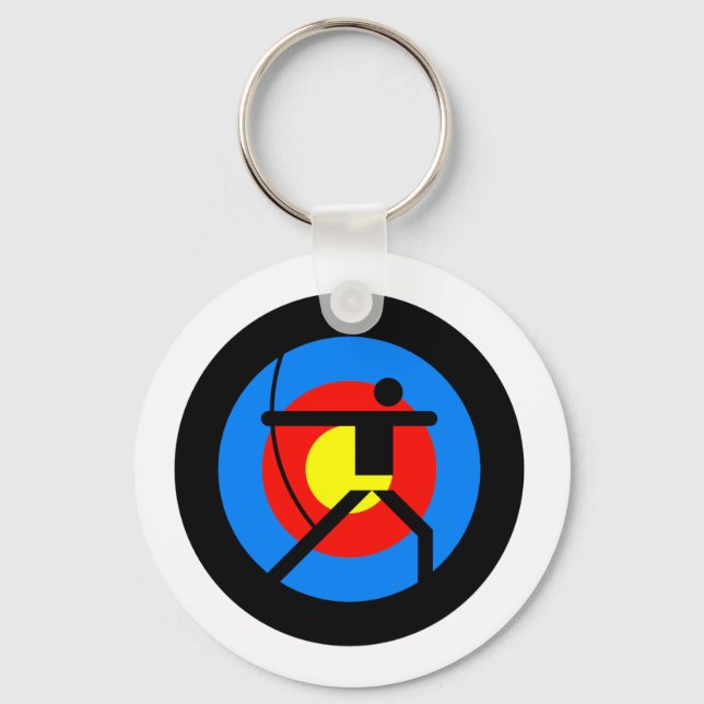 Archery Target and Archer Key Ring (Front)
