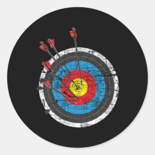 Archery Target - Archer Bowman Bow Hunting Bowhunt Classic Round Sticker