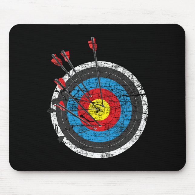 Archery Target - Archer Bowman Bow Hunting Bowhunt Mouse Mat (Front)