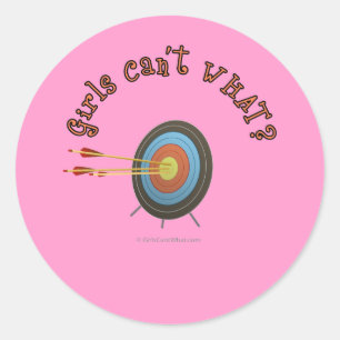 Archery Target Bullseye Classic Round Sticker
