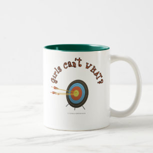 Archery Target Bullseye Two-Tone Coffee Mug