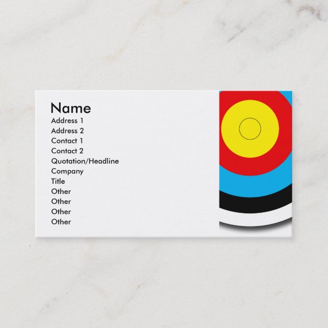 Archery Target Business Card (Front)