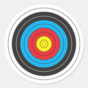 Archery Target Classic Round Sticker