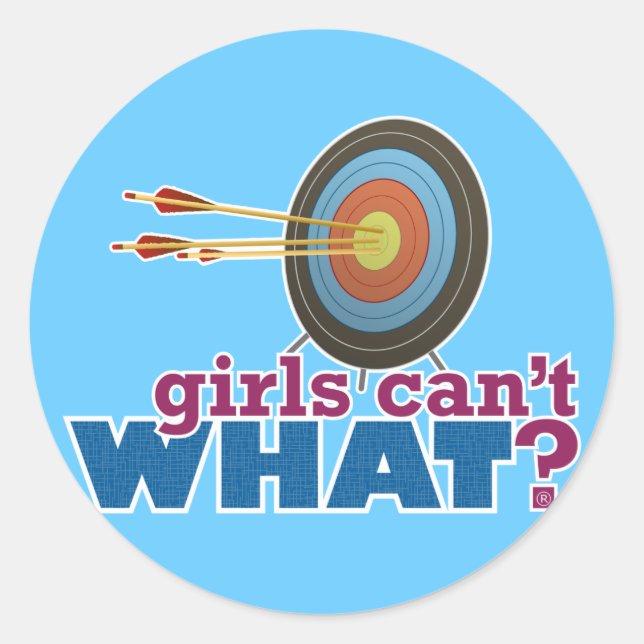 Archery Target Classic Round Sticker (Front)