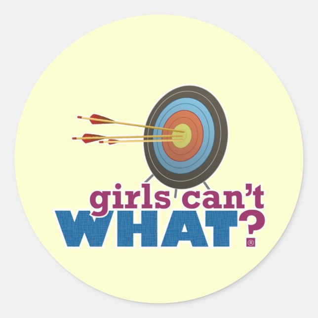 Archery Target Classic Round Sticker (Front)