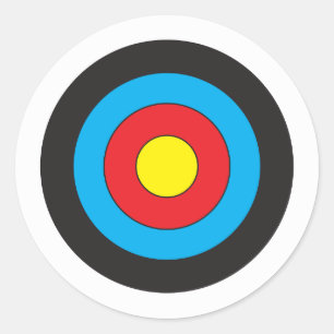 Archery Target Classic Round Sticker