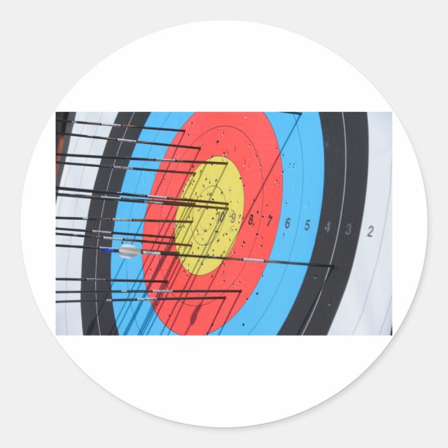 Archery target classic round sticker (Front)
