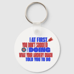 Archery Target Custom Name Keychain