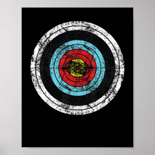 Archery Target Cute bow Hunting Funny Archer Poster