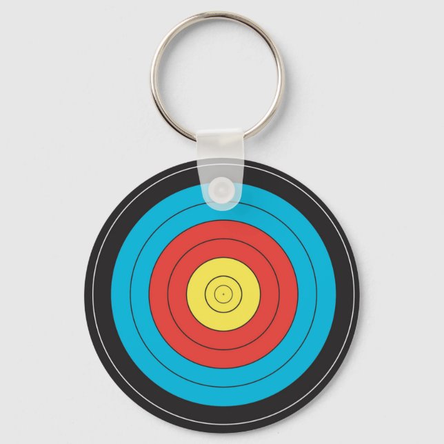 "Archery Target" design jewellery Key Ring (Front)