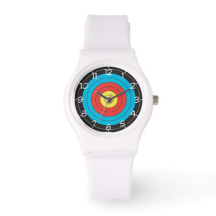 "Archery target" design wrist watches