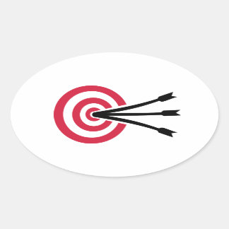 Archery target oval sticker