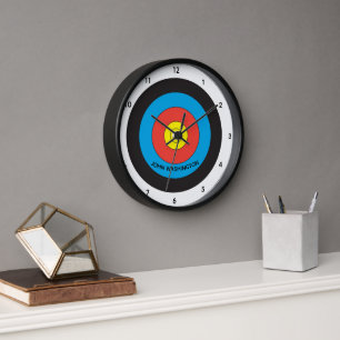Archery Target Personalised Wall Clock