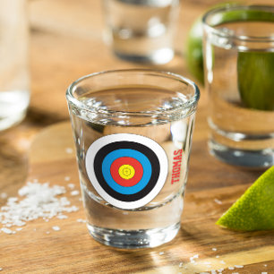 Archery Target Personalized Shot Glass