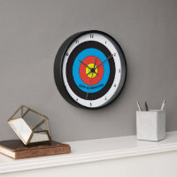 Archery Target Personalized Wall Clock