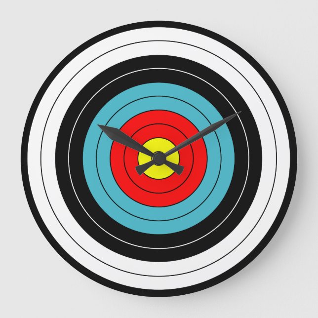 Archery Target Sports Large Clock (Front)