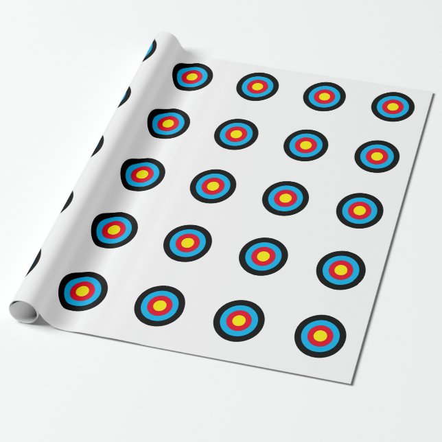 Archery Target Wrapping Paper (Unrolled)