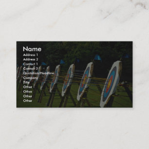 Archery targets near Brentwood, Essex, U.K. Business Card