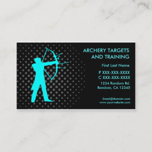 Archery targets training custom business cards