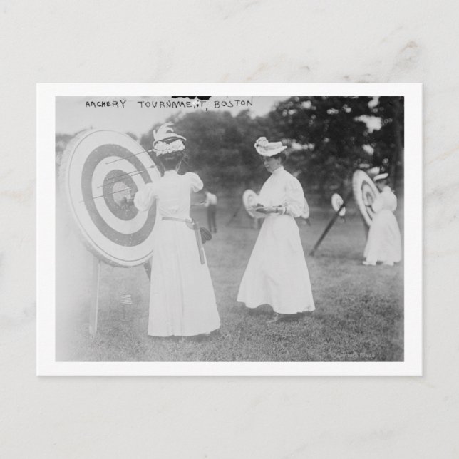 Archery Tournament in Boston, MA Photograph Postcard (Front)