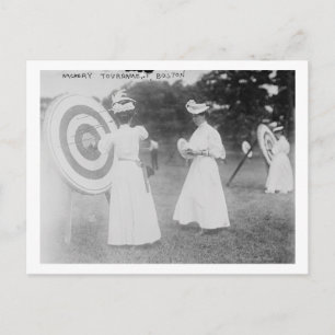 Archery Tournament in Boston, MA Photograph Postcard