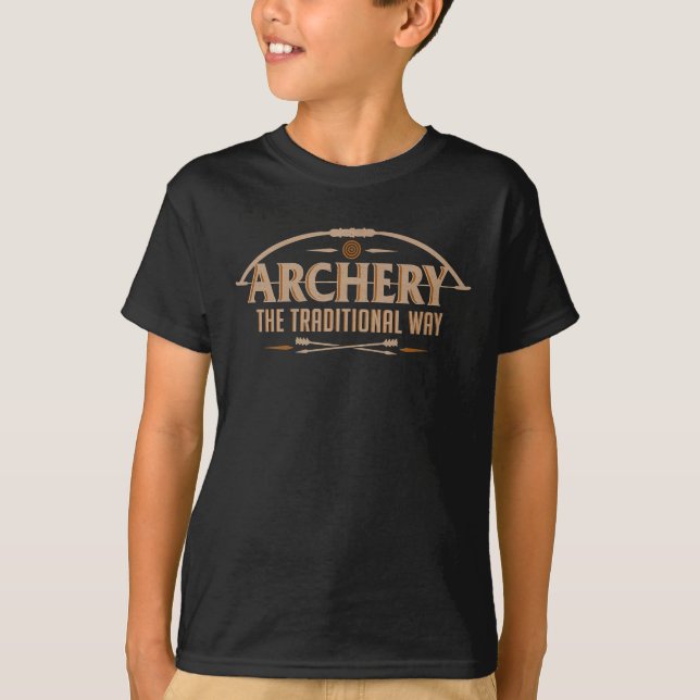 Archery Traditional Way Sports Hunting Gift T-Shirt (Front)