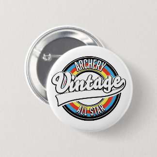 Archery vintage all star logo 6 cm round badge