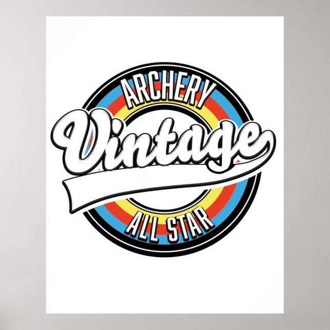Archery vintage all star logo poster (Front)