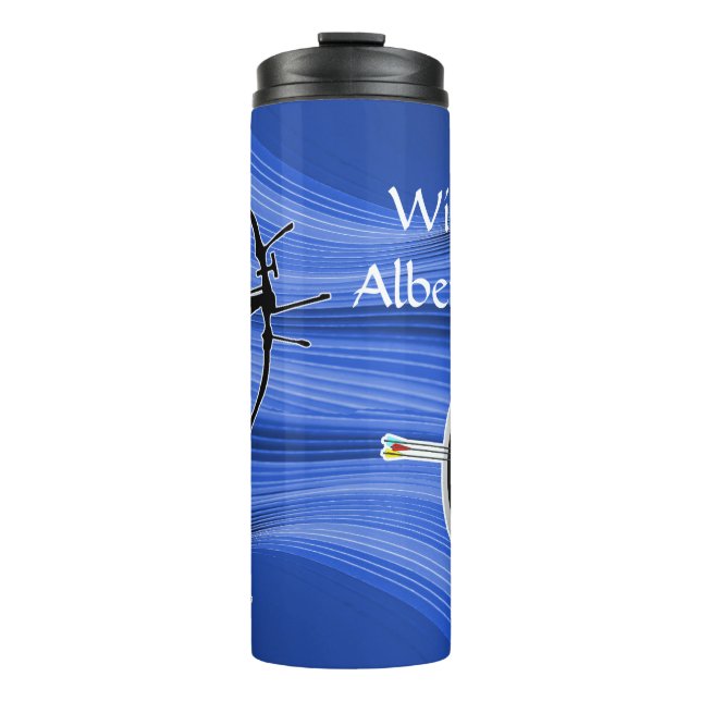 Archery with archer silhouette Target personalise Thermal Tumbler (Front)