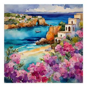'Arches By The Sea" Poster