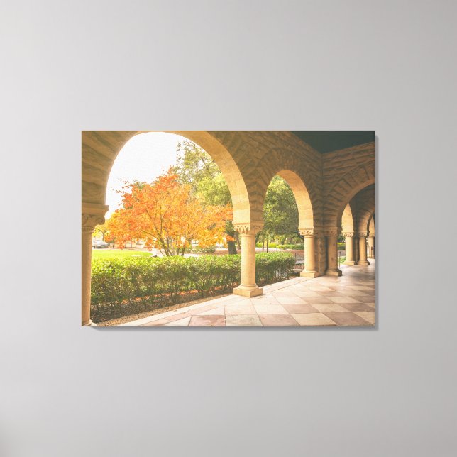 Arches Courtyard View Canvas Print (Front)