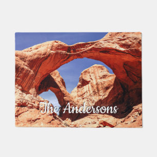 Arches Nat. Park With White Name or Message Doormat