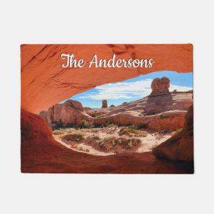 Arches Nat. Park With White Name or Message, Vs 2 Doormat