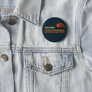 Arches national park 6 cm round badge