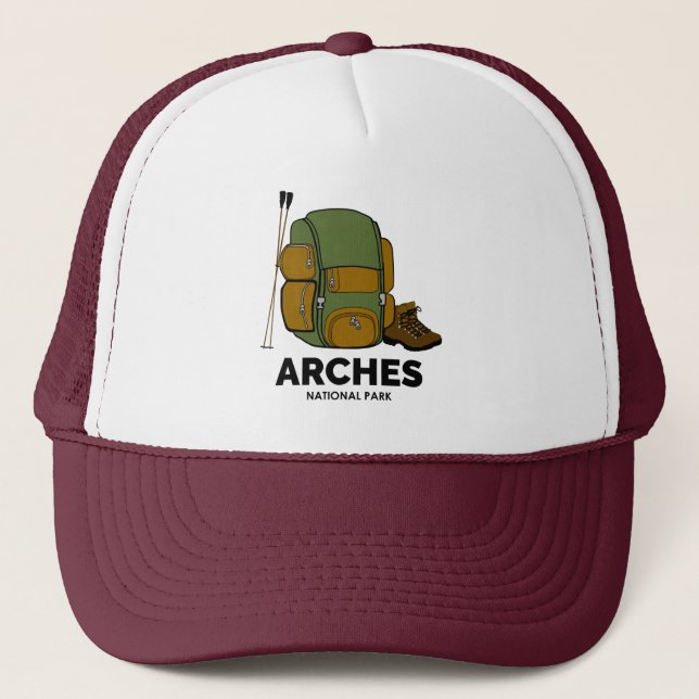 Arches National Park Backpack Trucker Hat (Front)