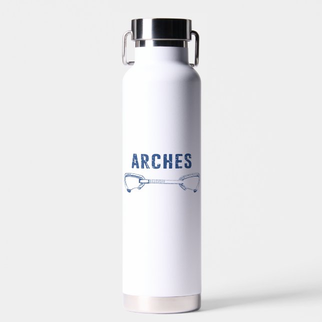 Arches National Park Climbing Quickdraw Water Bottle (Front)