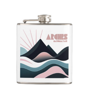 Arches National Park Coloured Hills Hip Flask