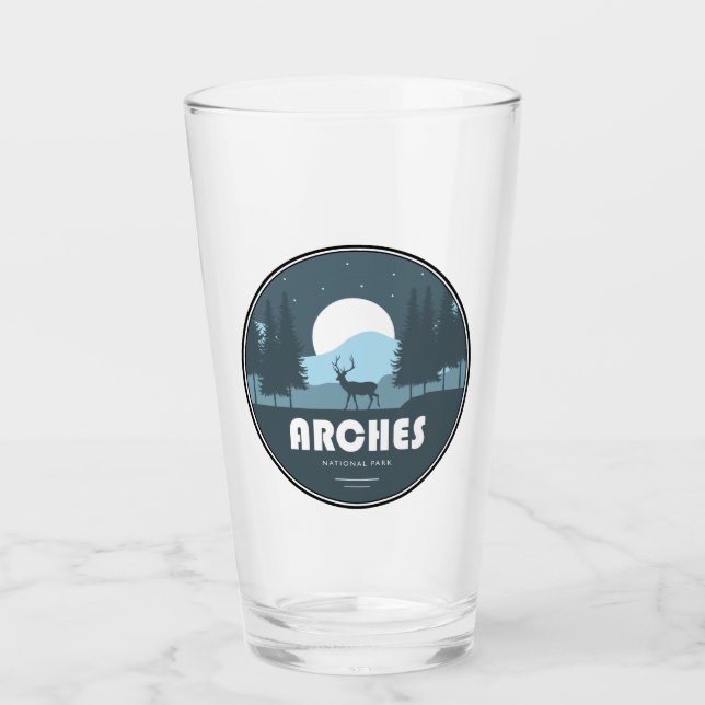 Arches National Park Deer Glass (Front)