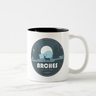 Arches National Park Deer Two-Tone Coffee Mug