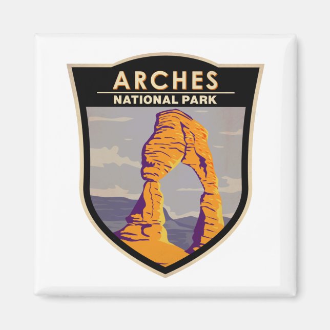 Arches National Park Delicate Arch Vintage  Magnet (Front)