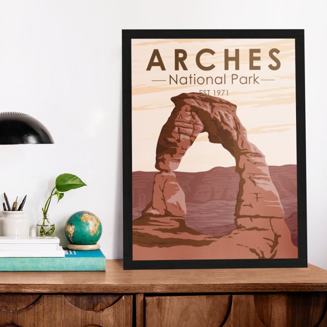 Arches National Park Delicate Arch Vintage Poster (Creator Uploaded)