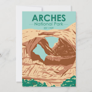 Arches National Park Double Arch  Holiday Card