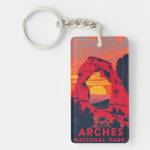 Arches National Park Hiking Adventure Gear Key Ring