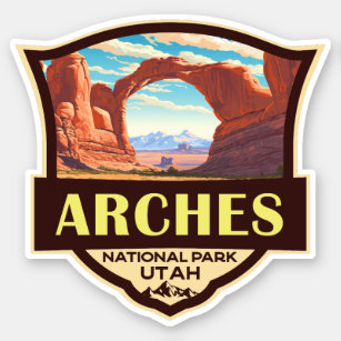Arches National Park Illustration Retro