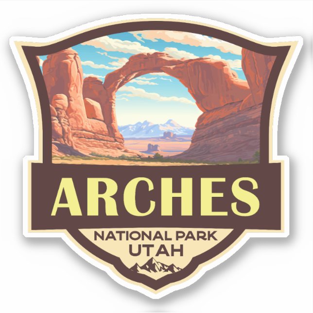 Arches National Park Illustration Retro (Front)