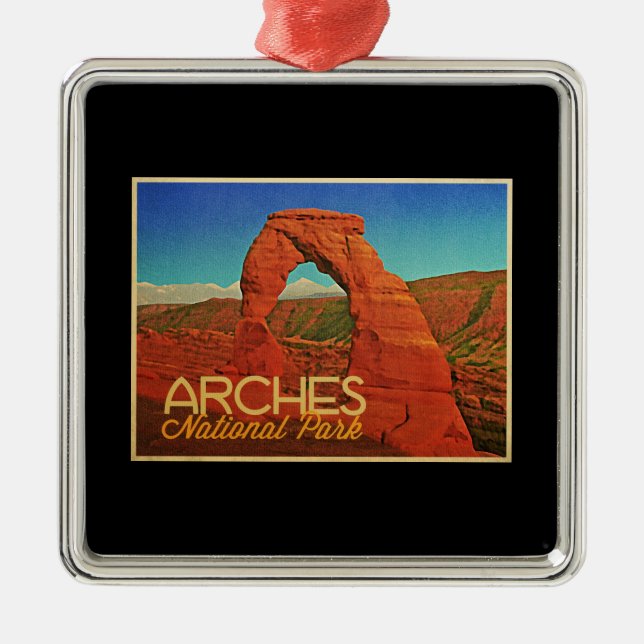 Arches National Park Metal Tree Decoration (Front)