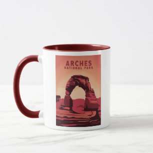 Arches National Park Minimalistic Illustration Mug