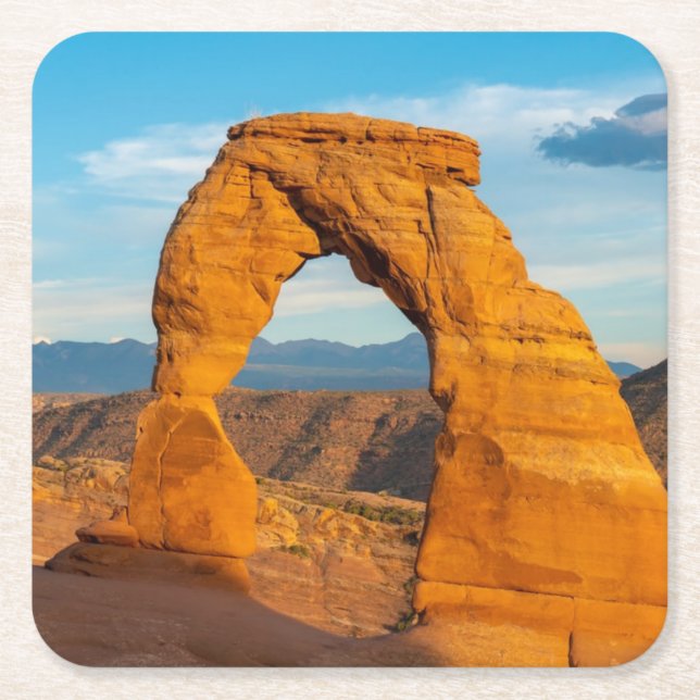 Arches National Park MOAB Utah Square Paper Coaster (Front)