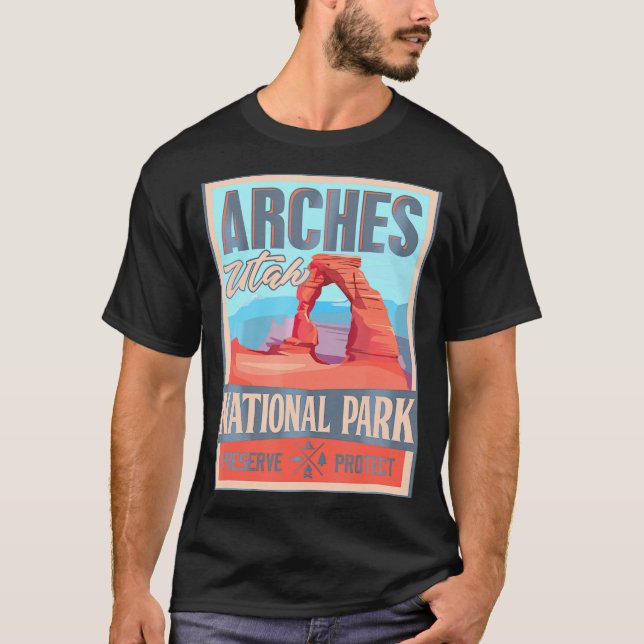 Arches National Park Moab Utah Vintage T-Shirt     (Front)